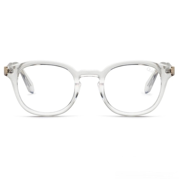 QUAY Walk On Blue Light Glasses Crystal Clear Frame Bluelight Blocking Lens NWT - Picture 2 of 9